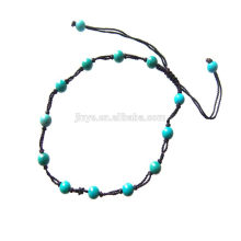 Bracelet perlé Turquoise à la main de bohème à la main